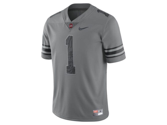 gray football jersey